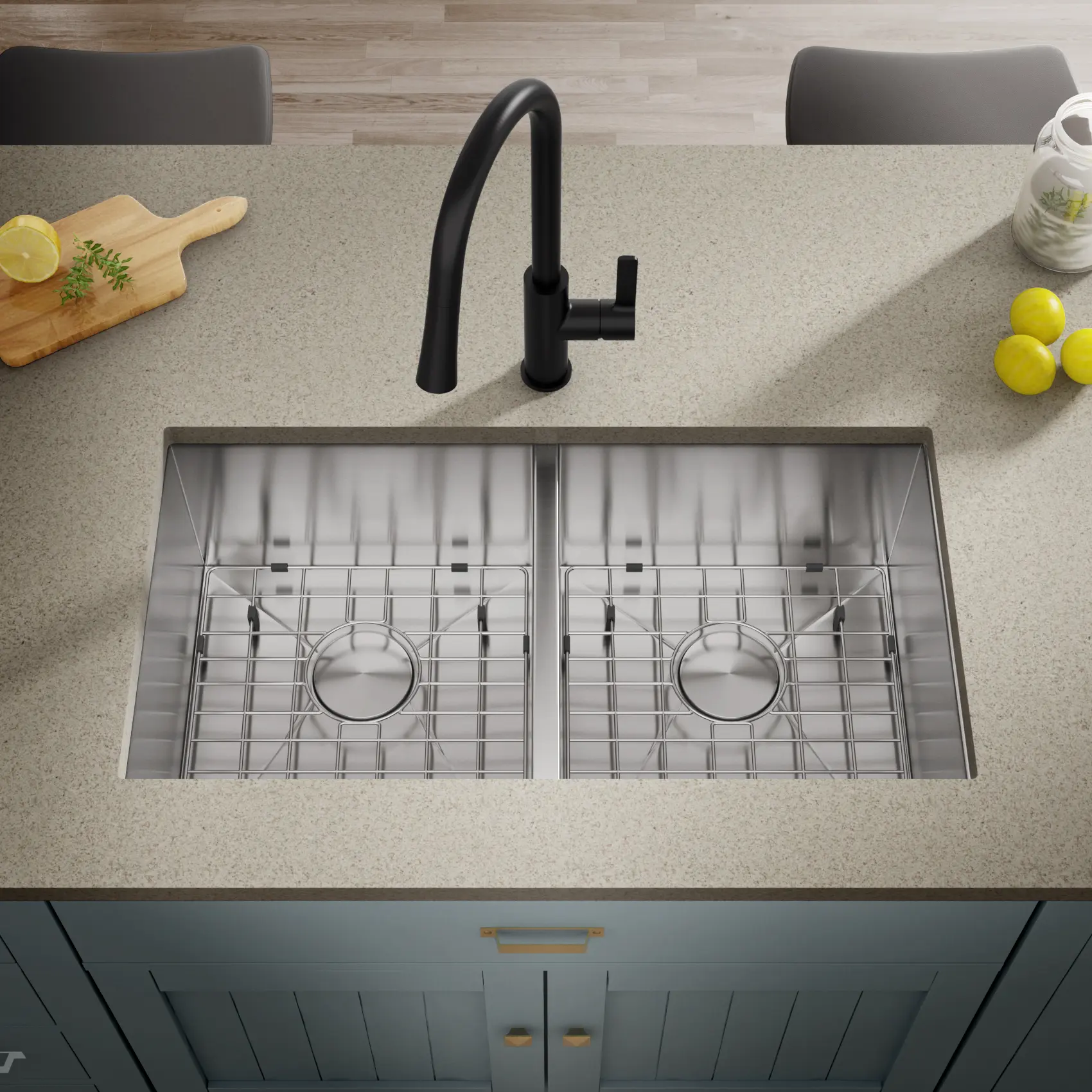 12-3/4" Stainless Steel Kitchen Sink Bottom Grid Set (2 PCS), G-3118-D - Image 2