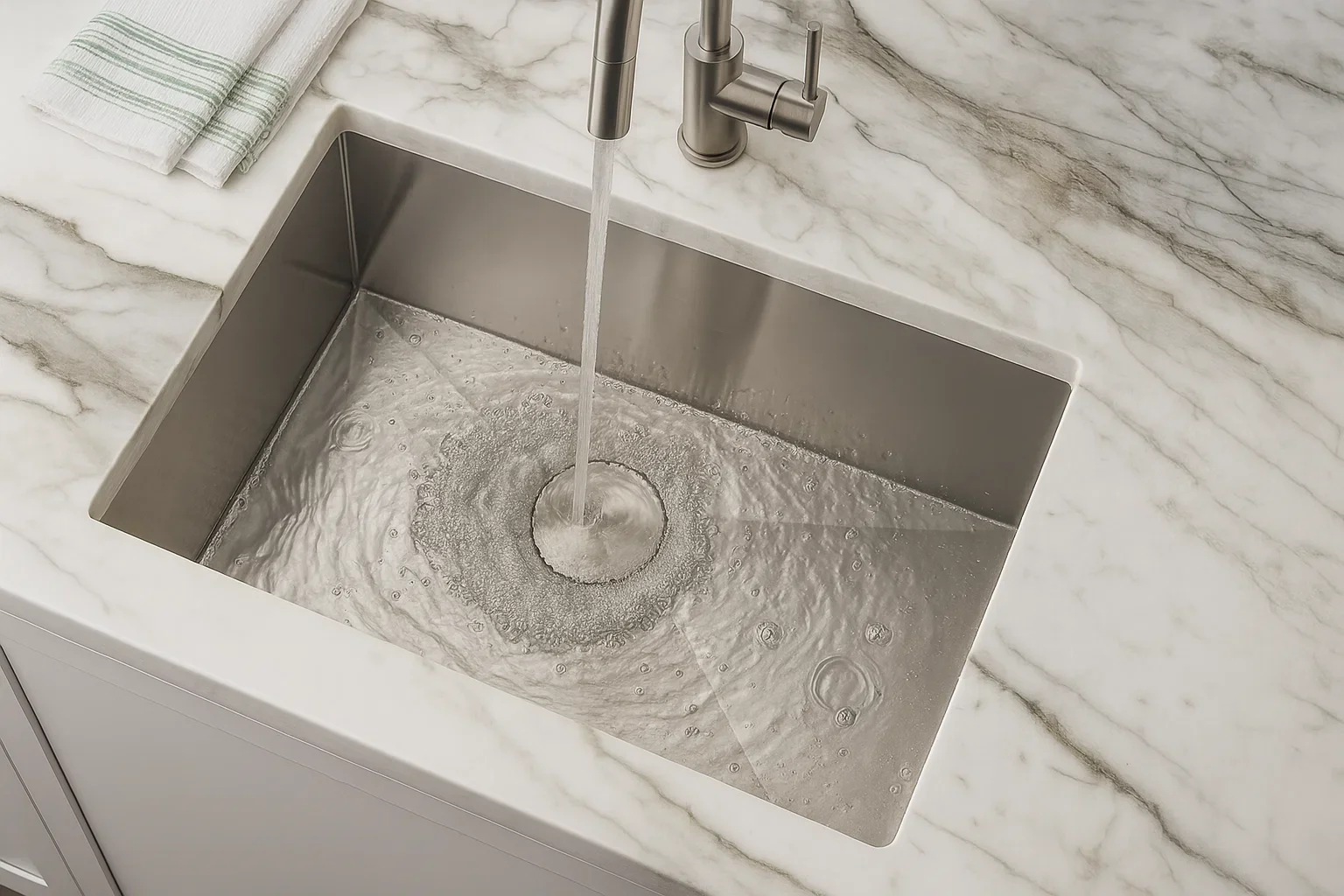 25" Zero Radius Undermount Stainless Steel Single Bowl Kitchen Sink, KH-2518-9-S-R0 - Image 3