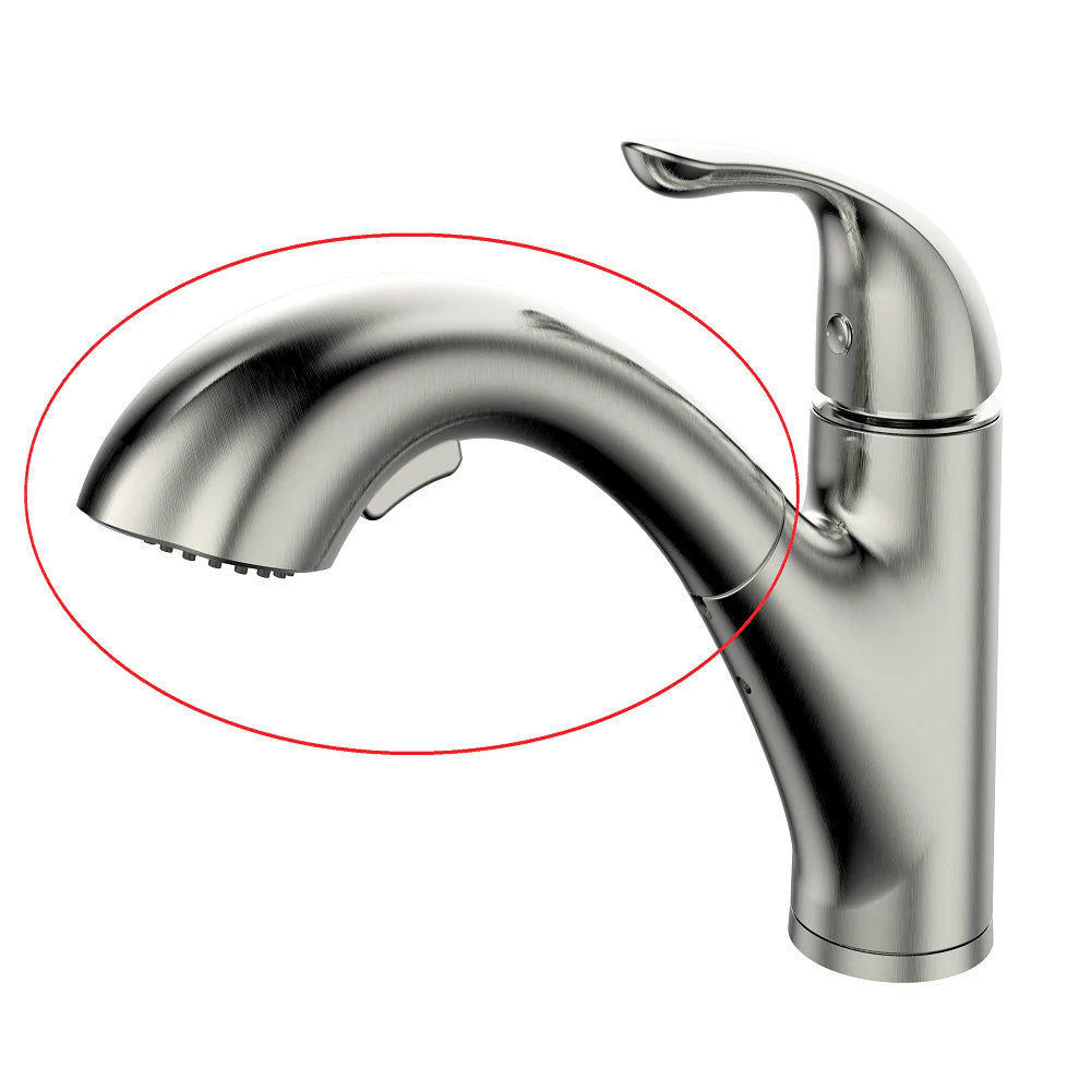 Two-Function Brushed Nickel Pullout Faucet Spray Head, AL700BN - Image 3