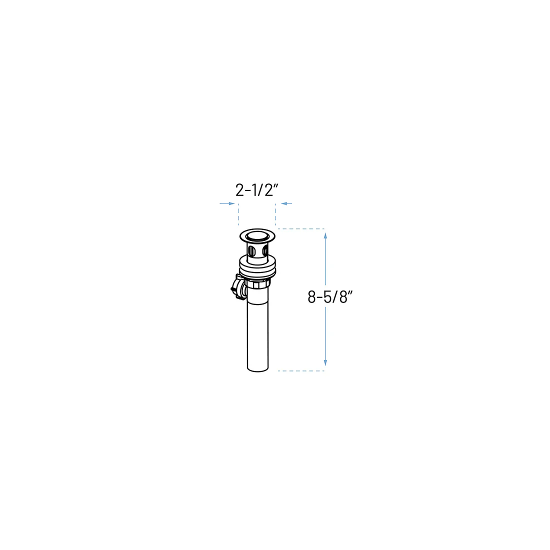 1-Hole Single Handle Bathroom Faucet with Push Drain in Black, A-7001-BL - Image 4