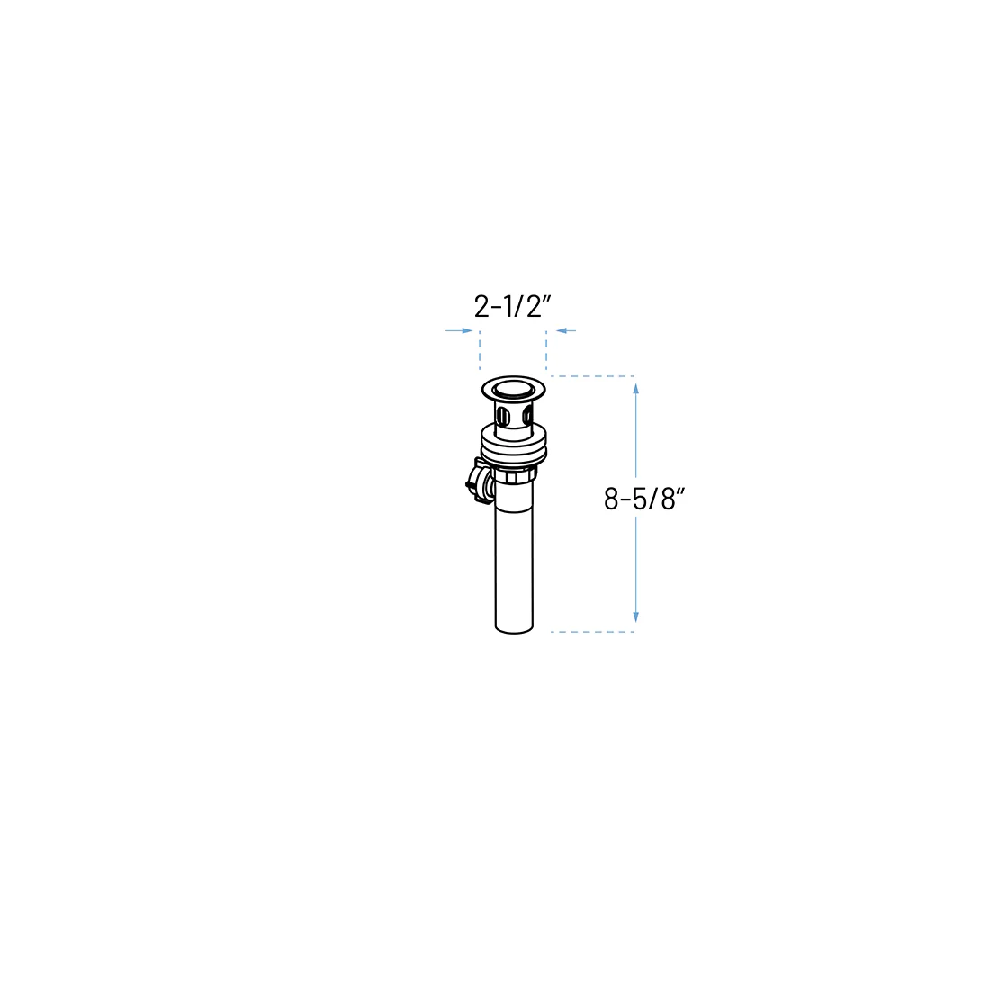 Matte Black 1-Hole Single Handle Bathroom Faucet with Pop-up Drain, A-7002-BL - Image 4