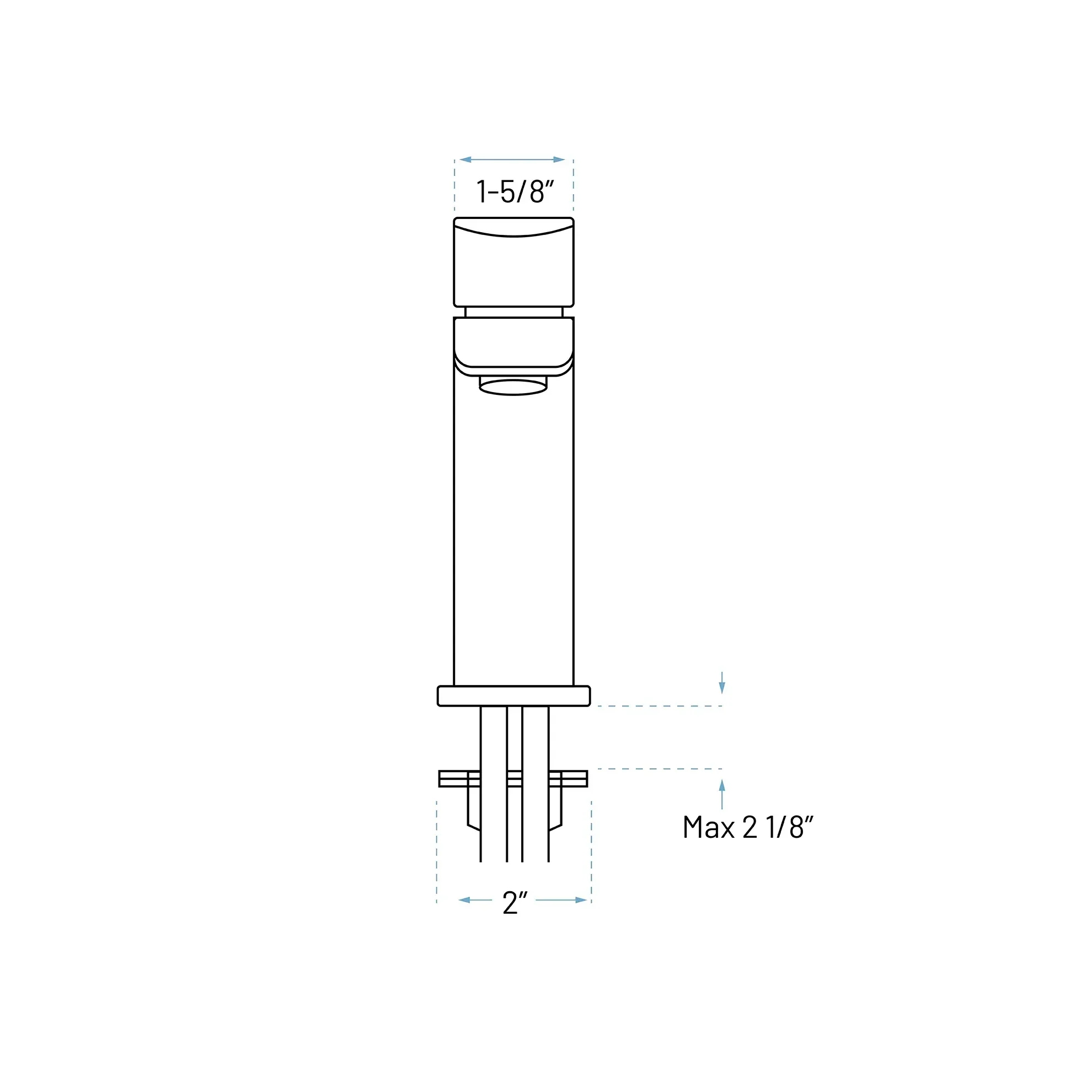 Single Handle Bathroom Faucet with in Brushed Nickel - Square Base, A-7004-BN - Image 3