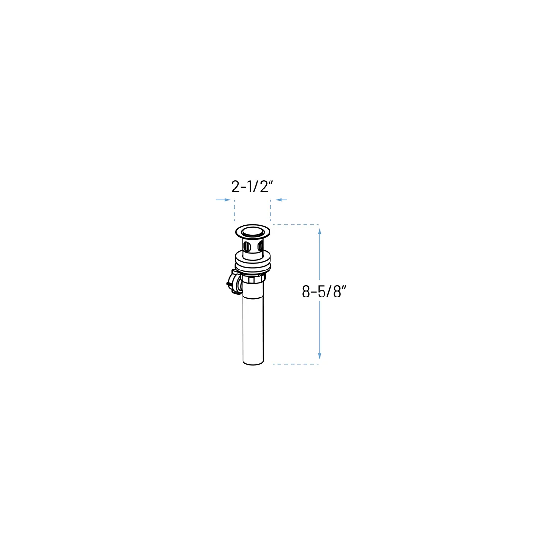 Single Handle High Arc Bathroom Faucet with Pop-up Drain in Chrome, A-7005-C - Image 3