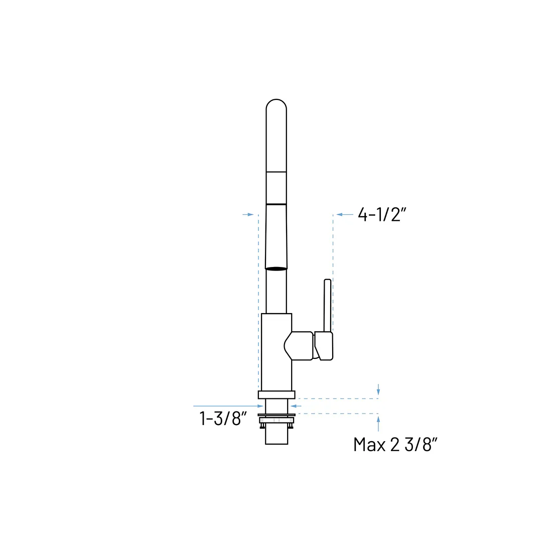 Single Handle Pull-Down Sprayer Kitchen Faucet in Brushed Nickel, A-805-BN - Image 3
