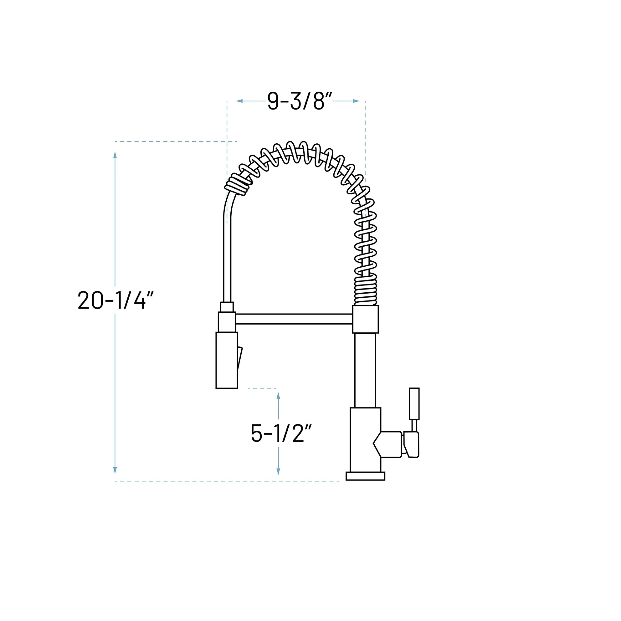 Spring Kitchen Faucet with Pull-Down Sprayer in Brushed Nickel, A-807-BN - Image 2