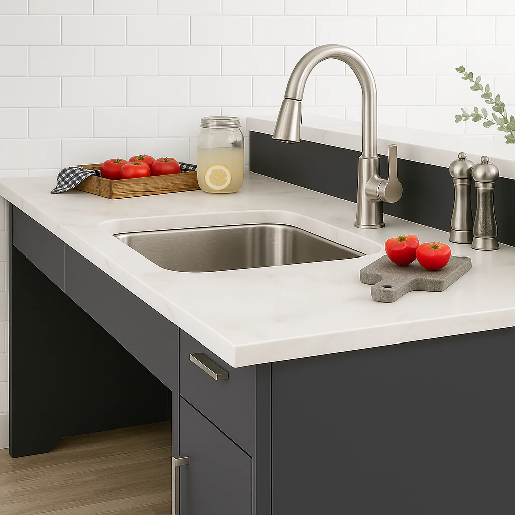 23" ADA-Compliant Undermount Stainless Steel Single Bowl Kitchen Sink, ADA-KSN-2318-S - Image 3