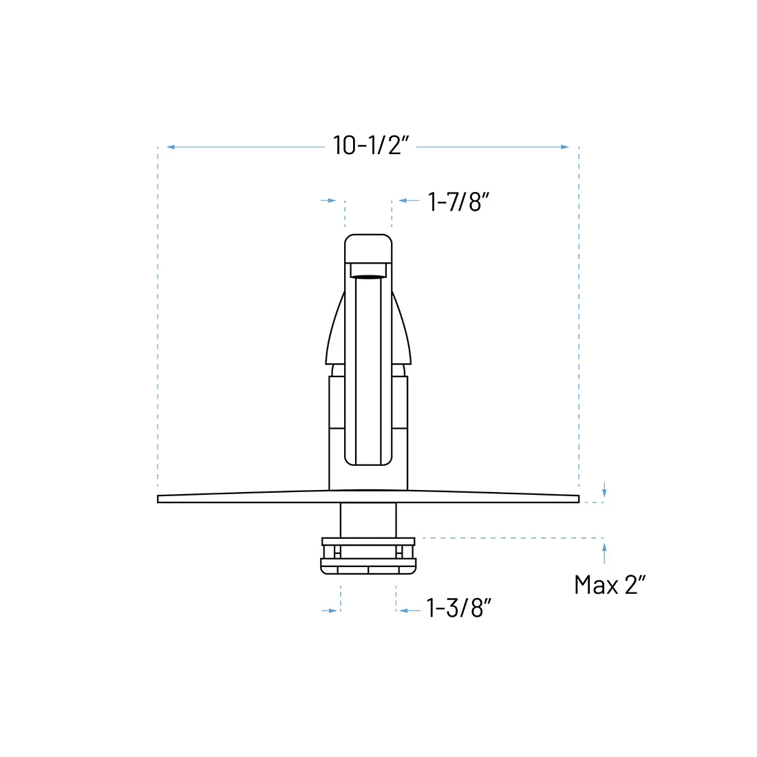 Single Handle Low Arc Deck Mounted Kitchen Faucet with Deckplate in Chrome, B-100-C - Image 3