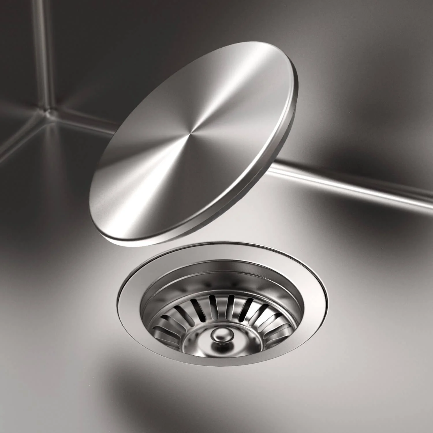5-3/4" Stainless Steel Decorative Cap Flow Cover for Drain, DC-450 - Image 4