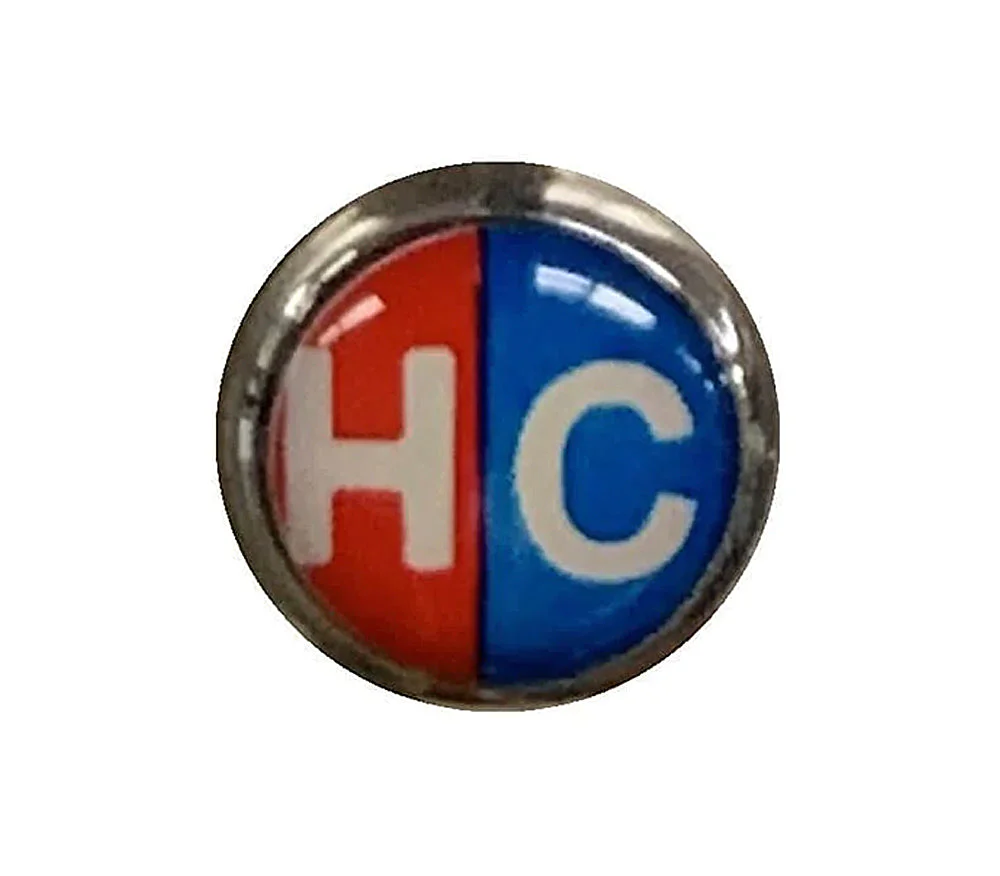 Blue and Red Hot/Cold Indicator Button, AL4-01 - Image 3