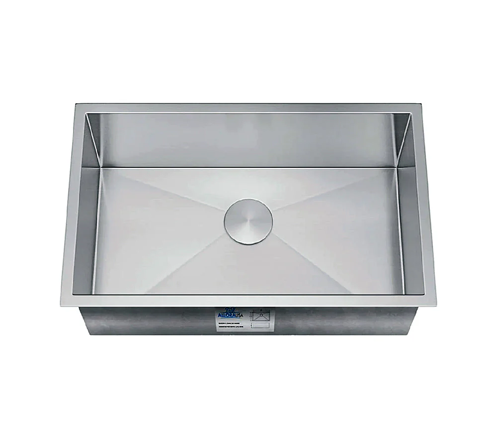 30" Zero Radius Undermount Stainless Steel Single Bowl Kitchen Sink, KH-3018-10-S-R0 - Image 7
