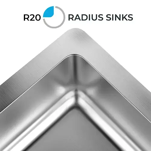 30" Large Undermount Stainless Steel Single Bowl Kitchen Sink, KH-3018-9-S-R20 - Image 3