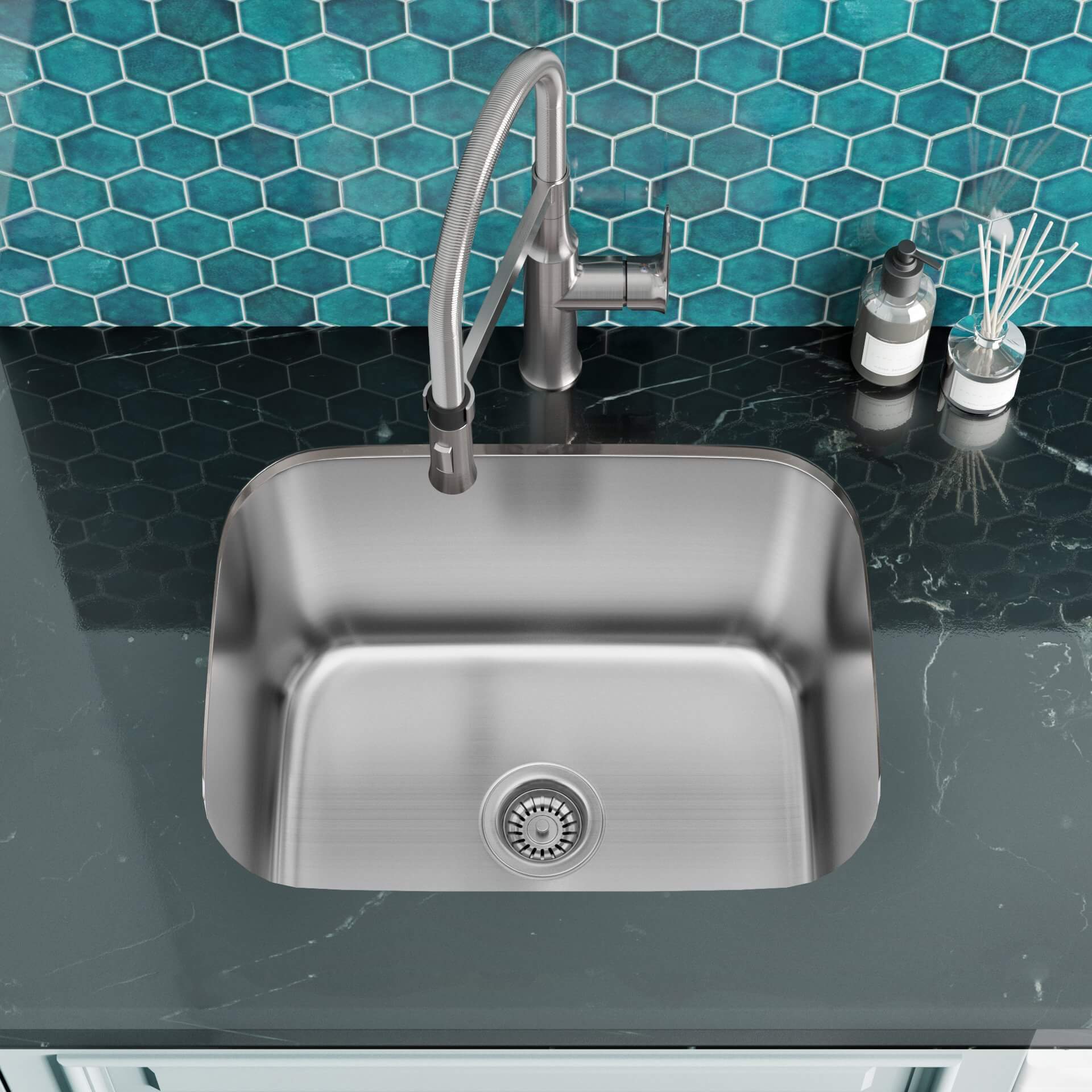 23" Stainless Steel Deep Undermount Laundry Sink, LS-2318-12-S - Image 3