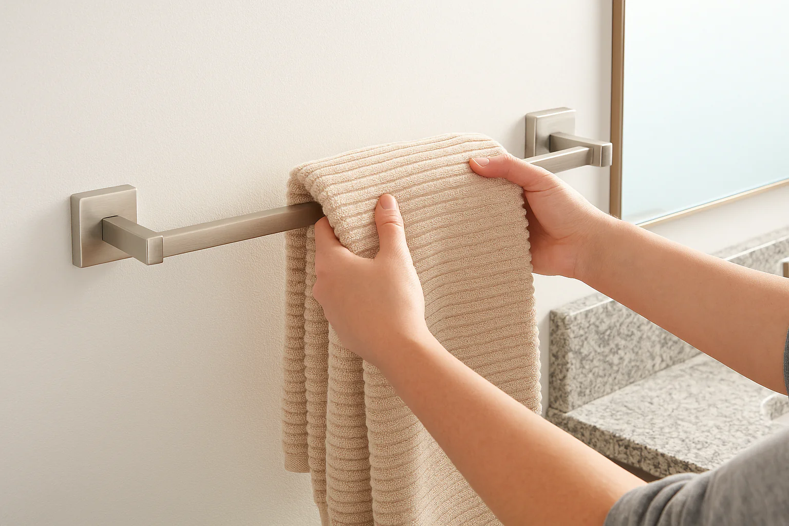 Rainvera Brushed Nickel Four-Piece Bathroom Accessory Set, BAC-74-BN - Image 9