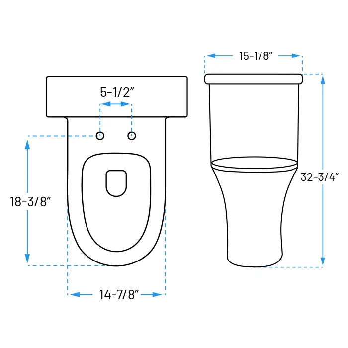 Skirted Two-Piece Comfort Height Elongated Toilet, TL-200-L - Image 3