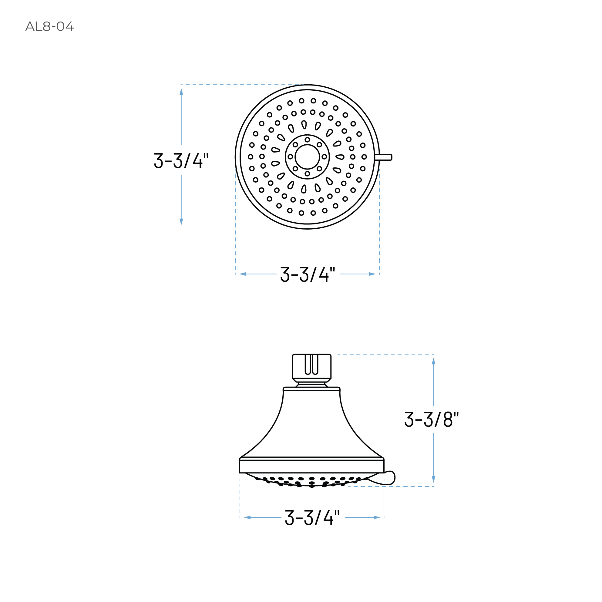 Velora Matte Black Single Handle Tub and Shower Faucet Trim Kit with Shower Head, ST-7001-SH-BL - Image 3