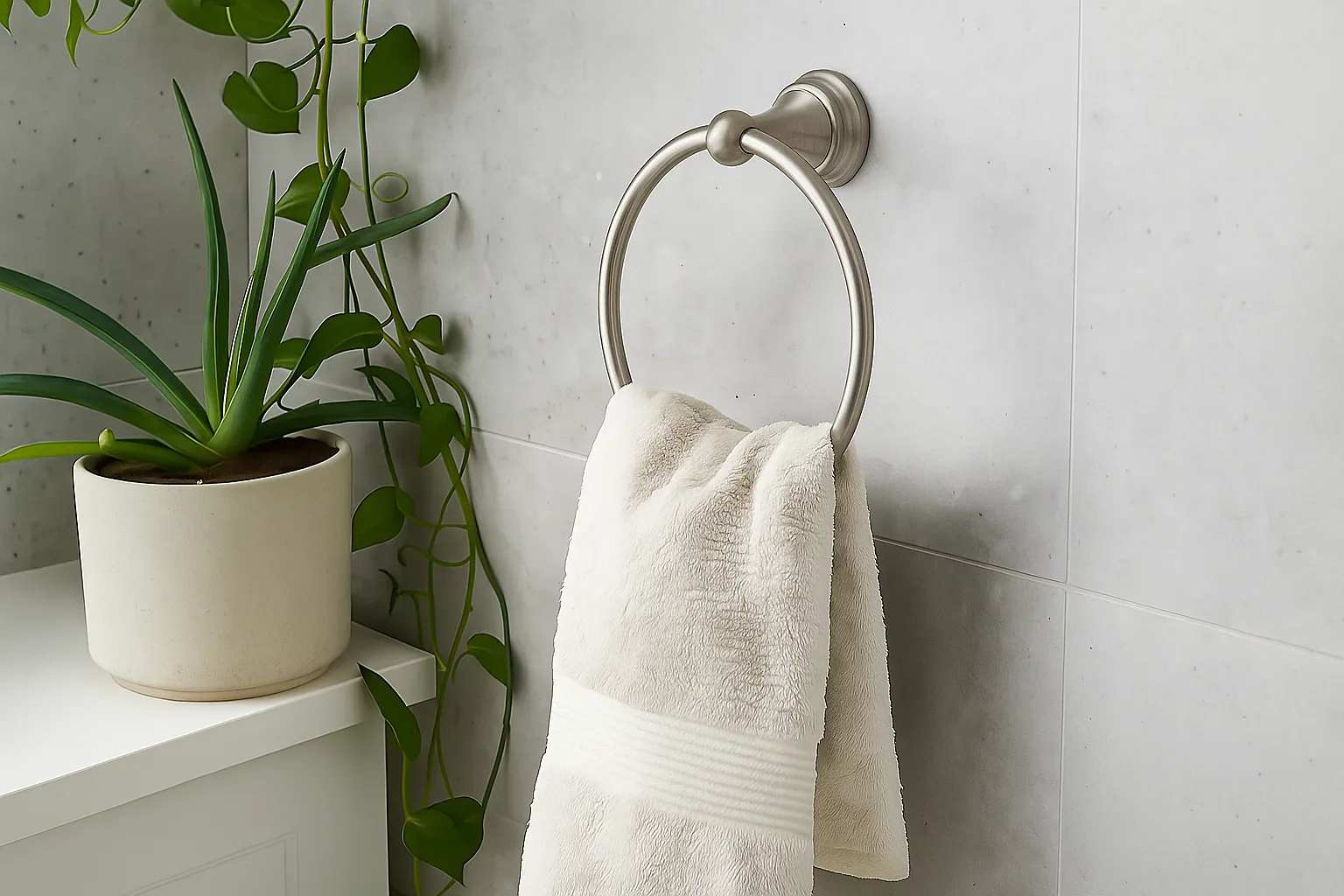 Velora Brushed Nickel Four-Piece Bathroom Accessory Set, BAC-72-BN - Image 3