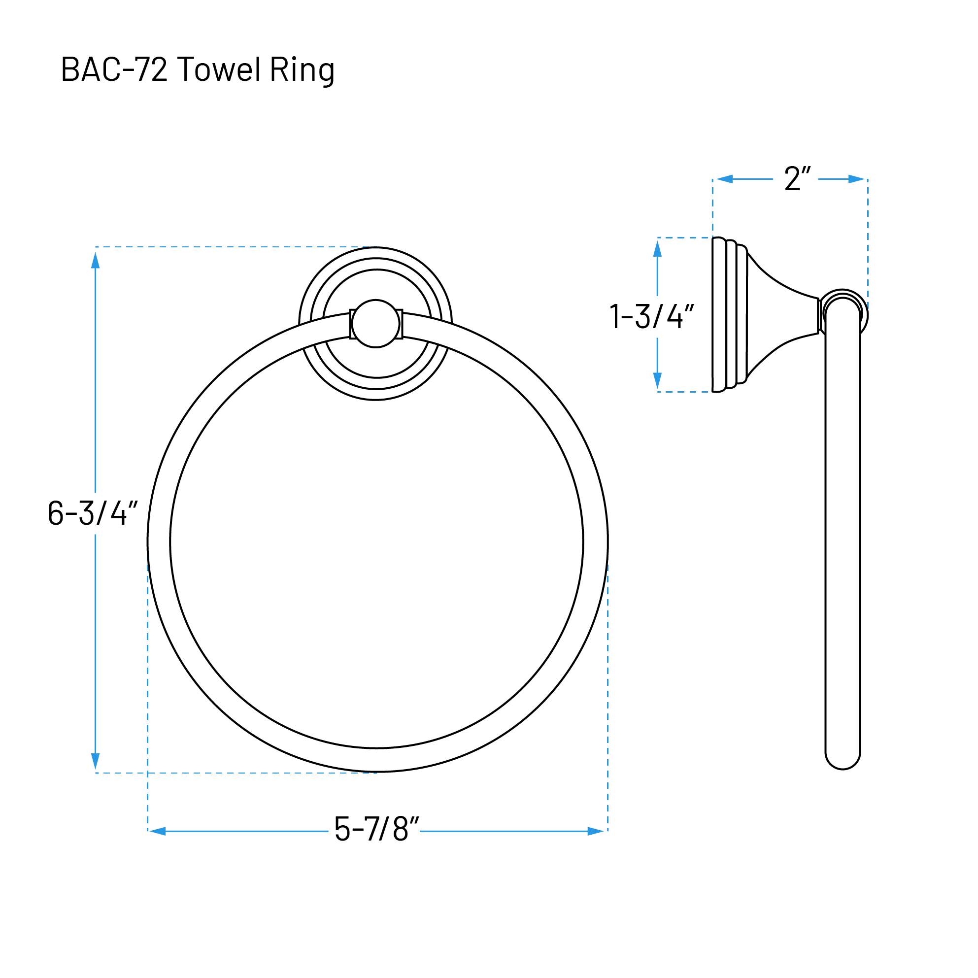 Velora Chrome Four-Piece Bathroom Accessory Set, BAC-72-C - Image 7