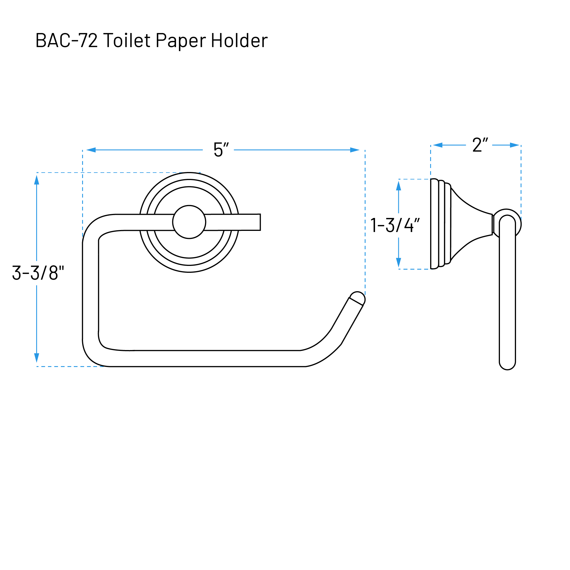 Velora Chrome Four-Piece Bathroom Accessory Set, BAC-72-C - Image 9