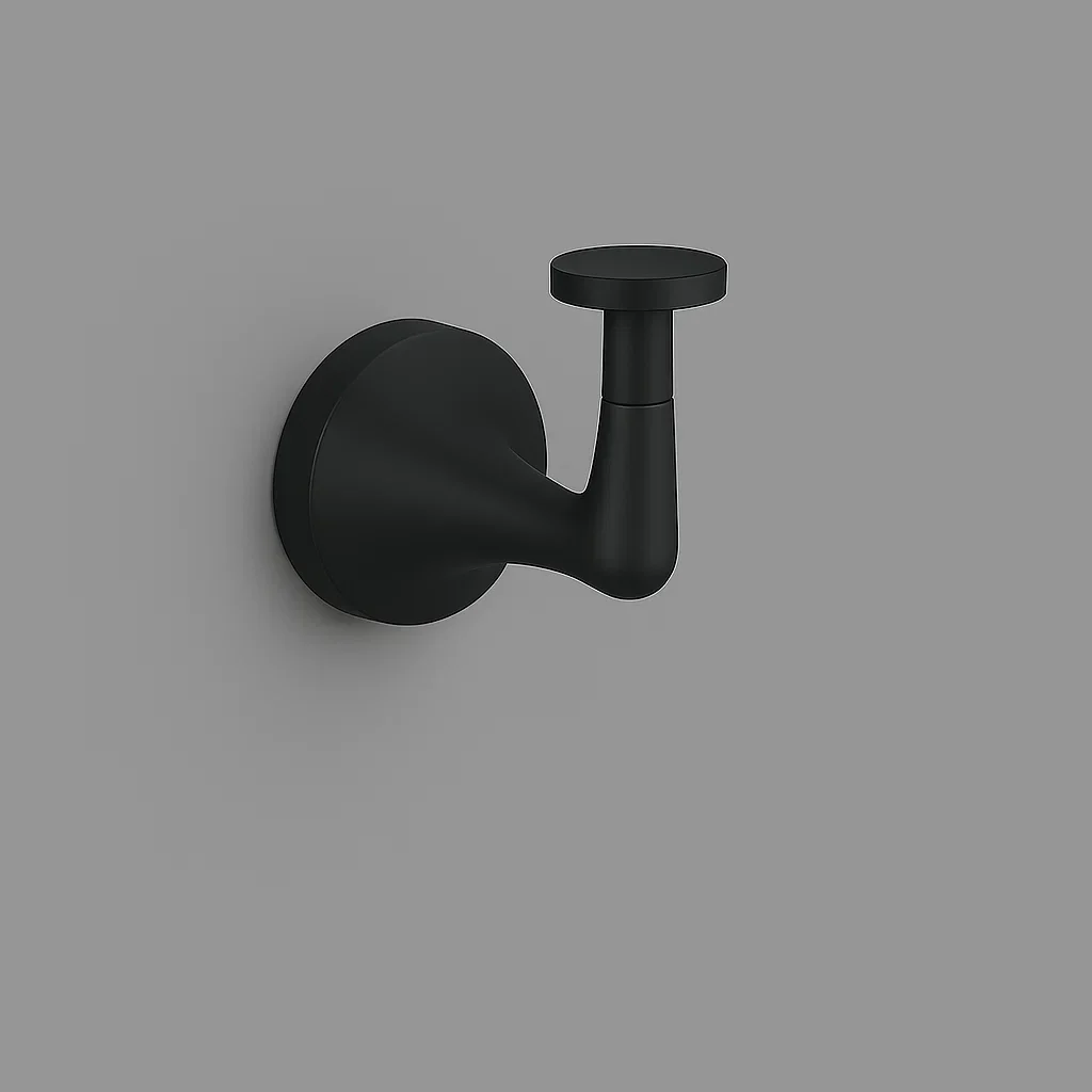 Verdessa Matte Black Four-Piece Bathroom Accessory Set, BAC-76-BL - Image 4