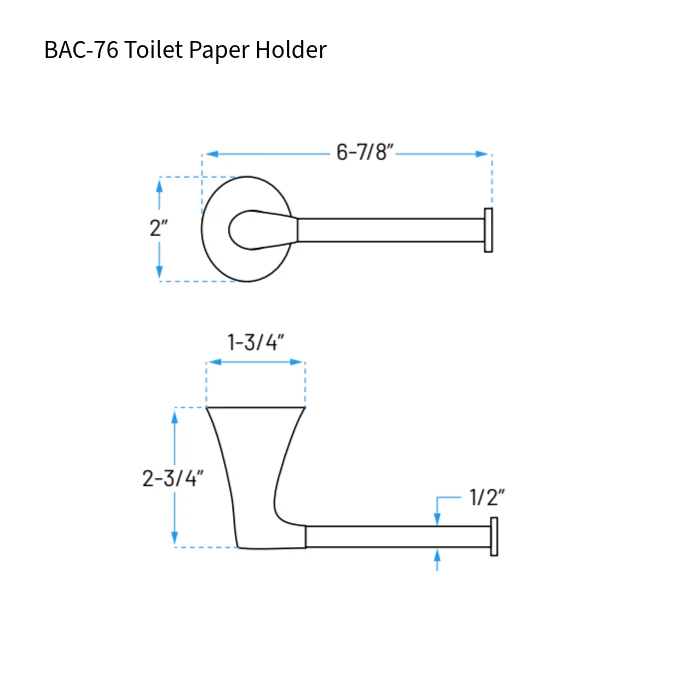 Verdessa Matte Black Four-Piece Bathroom Accessory Set, BAC-76-BL - Image 9